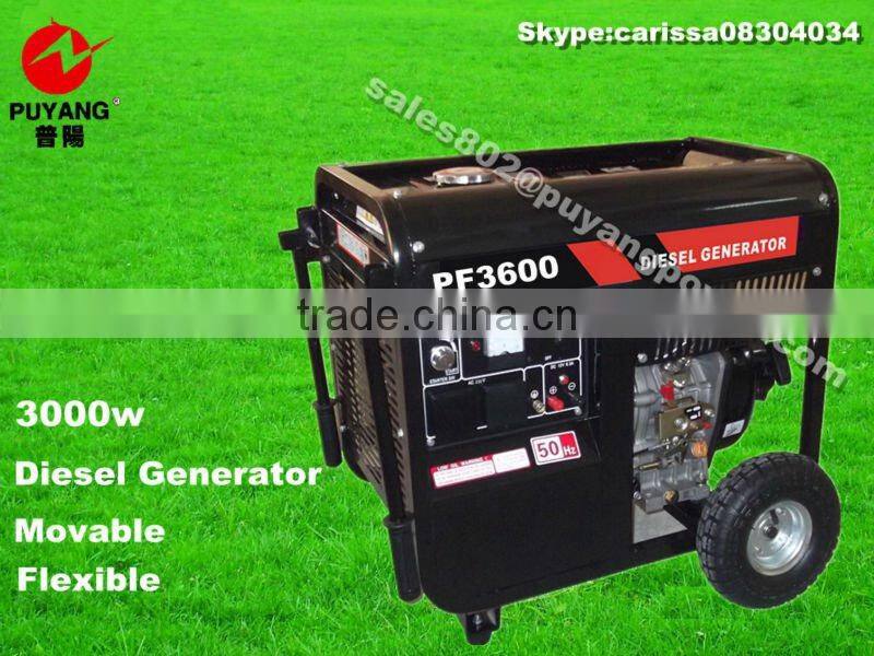 3000W portable diesel generator for Home