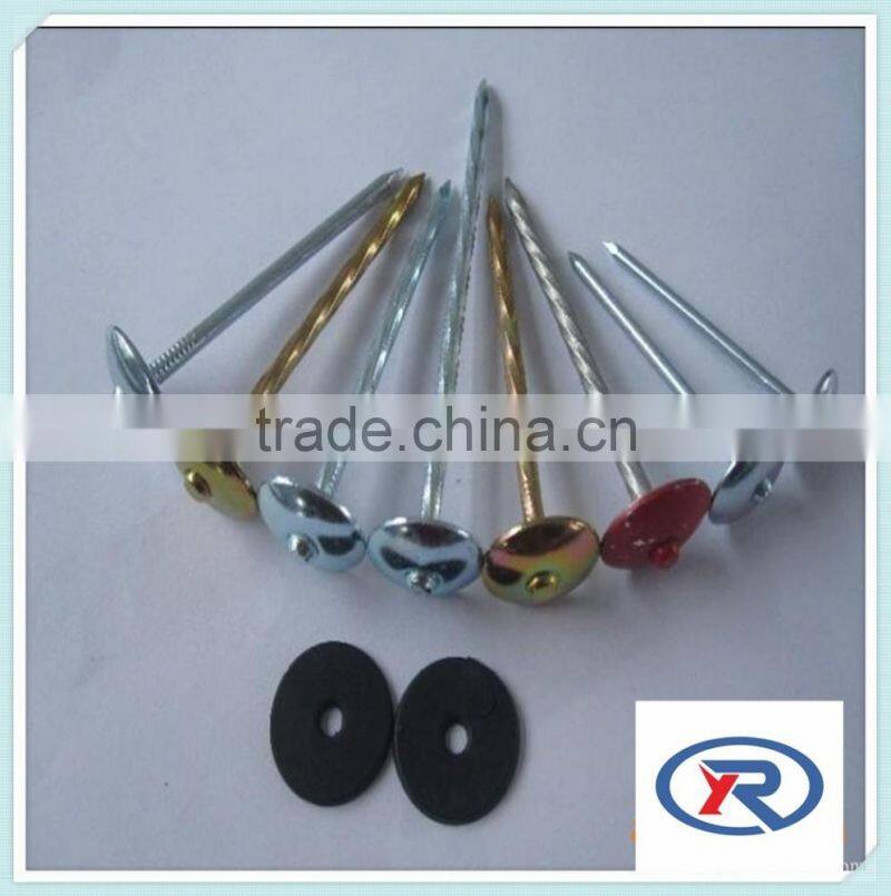 High Quality Galvanized Umbrella Roofing Nails With Rubber Washer