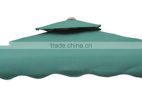 Steel hanging big umbrella with double roof