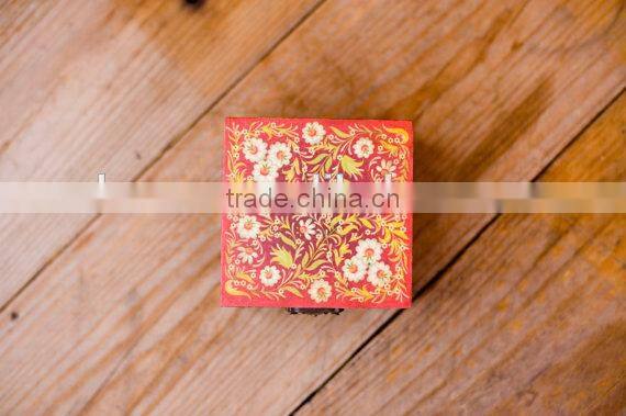 Customization Printing Wooden Box UV Printing Jewel Case Vintage Pattern