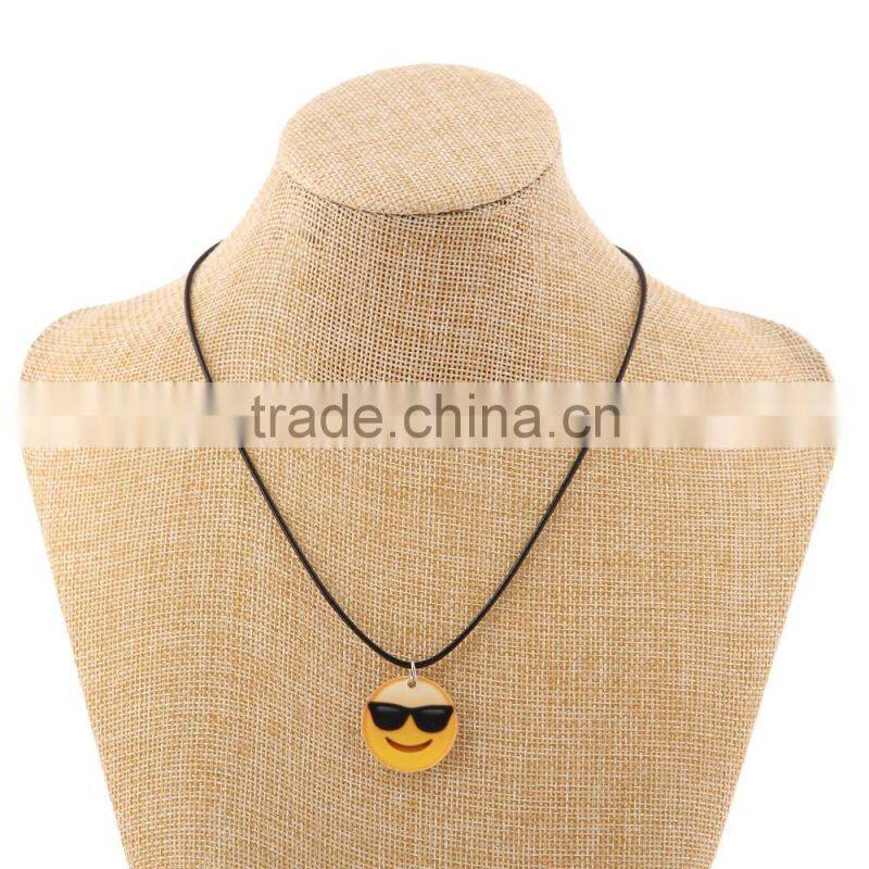 2016 Fashion Jewelry Pendant Acrylic Emoji Necklace For Wholesale China