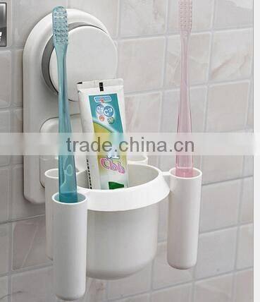CY147 Bathroom Toothbrush Holder Cup Wall Mount Sucker Toothbrush Holder Cups Organizer