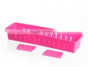 Fashion 3 Lattices Sundries Plastic Divided Storage Box/DIY Storage Box