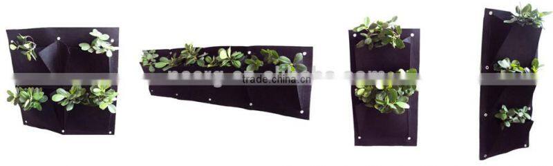3 Puches Hanging Wall Fabric Pot Container Vertical Garden