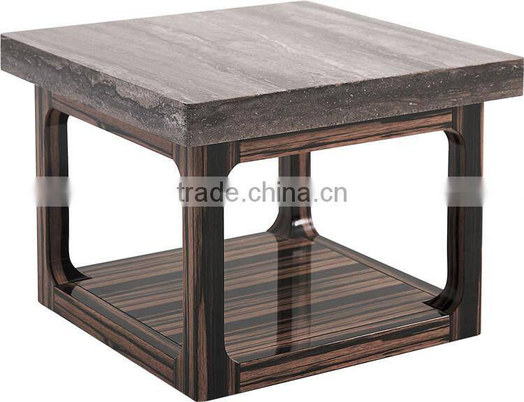 European Luxury marble wood coffee table for living room set