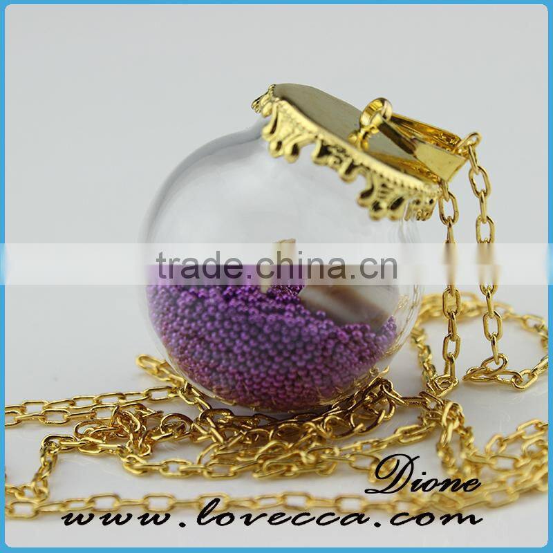 hollow decorative clear glass ball for making diy jewelry