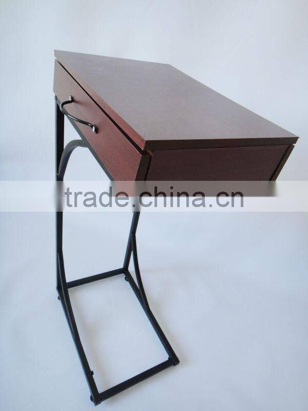 New Design metal folding coffee table with drawers Sofa Side Table