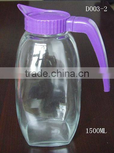 1500ML handling glass juice dispenser jar with spout