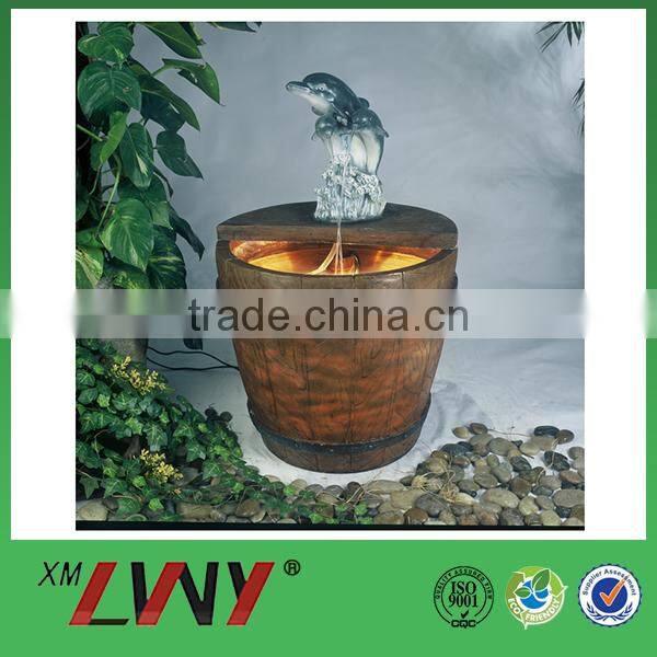 Latest design creative resin dolphin standing fountain centerpiece