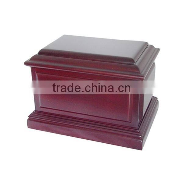 American style ash wood cremation urns for ahses top of cross