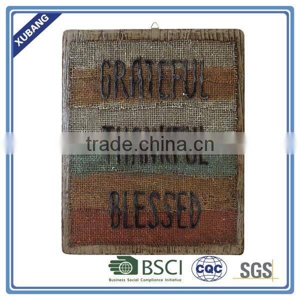 POLY RESIN WALL DECOR WITH LETTERS FOR THANKS GIVEN