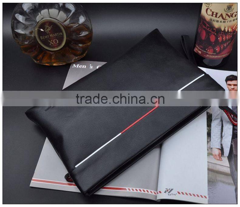 Men's Leather Handbag Genuine Leather Hand Bag Clutch bag top grain leather