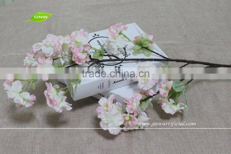 GNW BLS036 Decorative Pink Color Artificial Cherry Blossom Tree Branches for table centerpieces decoration