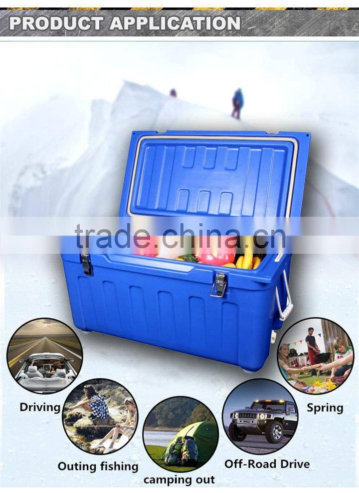Outdoor rotomolding locking fishing cooler box