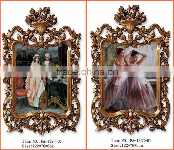 FA-132G-01 Vintage waterproof frame oil paintings for home&hotel decoration