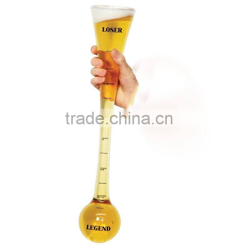wholesale clear beer yard glass