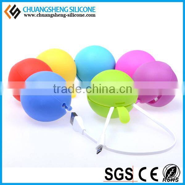 customized data wire case, silicone phone holder, funny silicone data link box