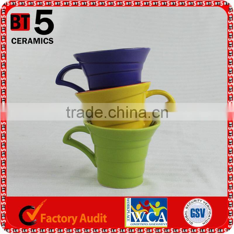 New design double glazed ceramic customized coffee mug