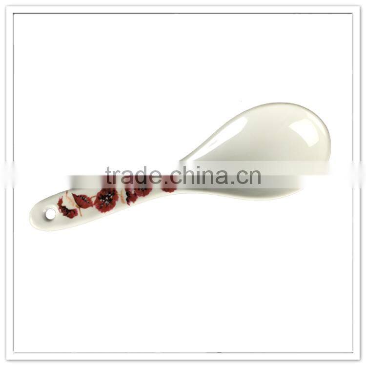 Supermarket hot sale plastic eco-friendly decorative melamine soup spoon