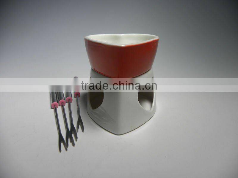 ceramic fondue,fondue casserole, fondue pot, porcelain pot,ceramic pot