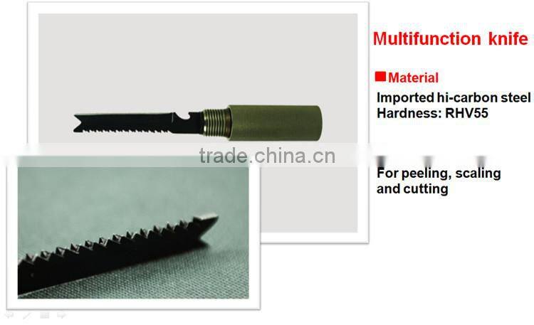 Newest Camping Equipment Survival Shovel Camping Cut Dig Hammer Fire Starter Chain Saw