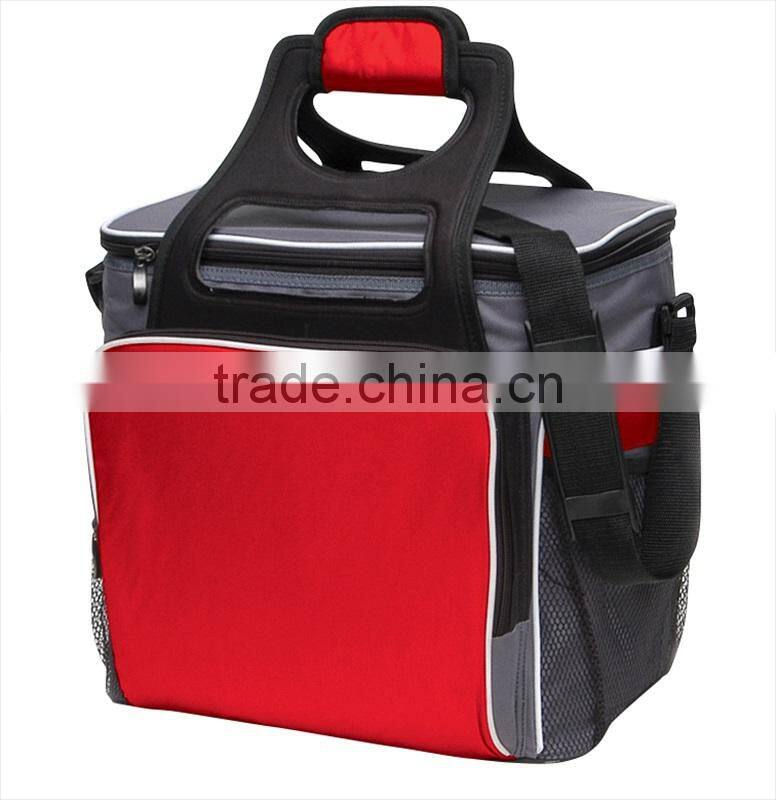 High quality large insulated picnic lunch cooler bag with EVA handle, travel insulated cooler bag