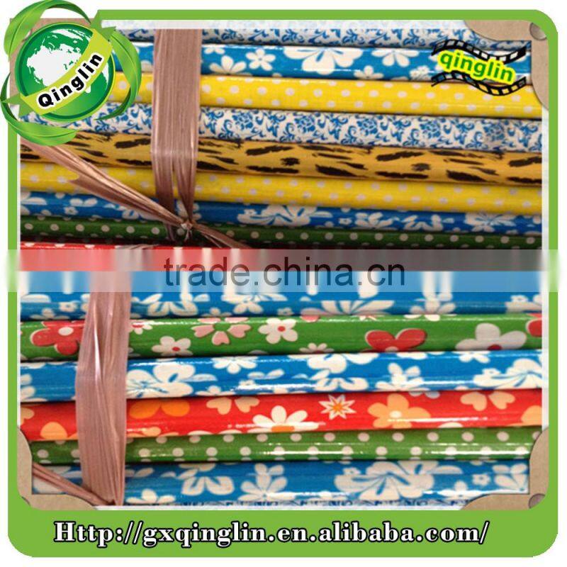 smooth surface wooden handle for broom and mop with pvc cover plastic