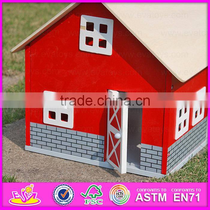 Funny girl play set wooden wooden barn toy best design kids wooden barn toy W06A105-S