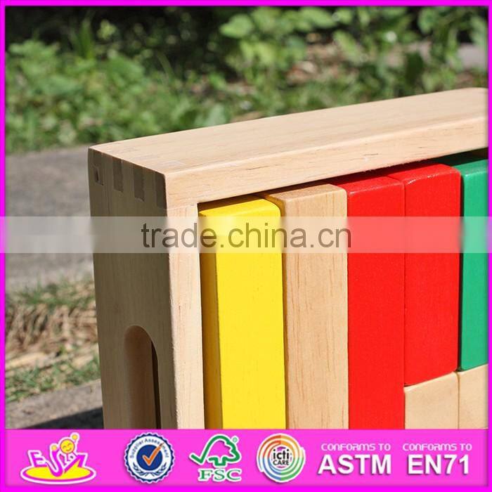 2017 New design 18 pieces funny blocks wooden building toys for boys W13A116