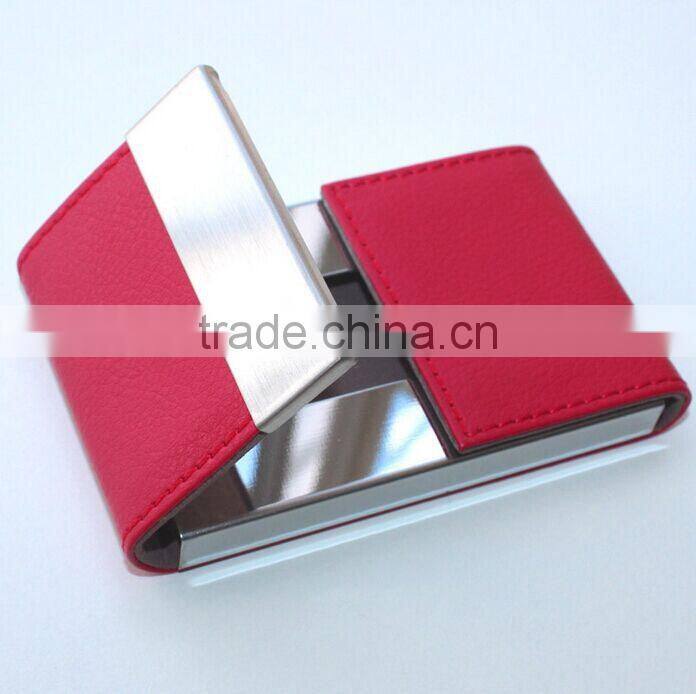 pu copy leather high-capacity business card holder