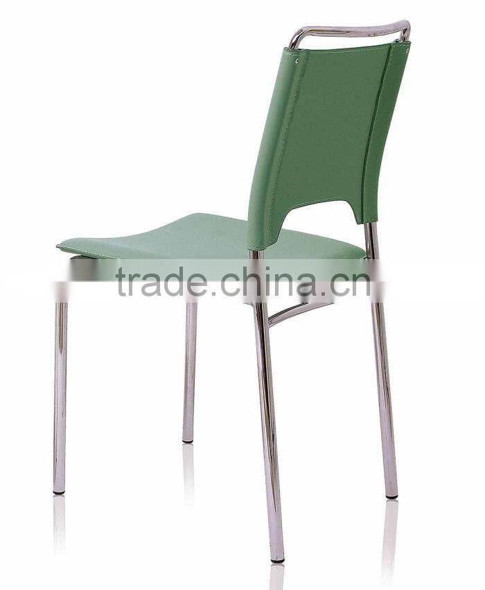 Dining room chair, colorful coffee chair, modern brown leather dining chair