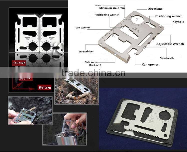 Very useful outdoor camping 15 in 1 credit card multi tool Military card knife
