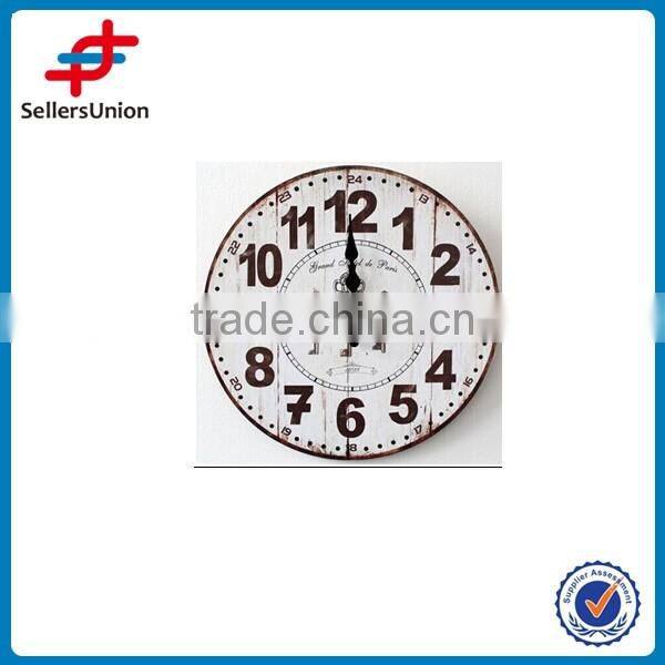 decorated wooden wall clock