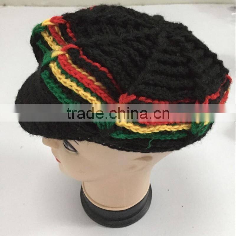 Hand Knit Custom Hat Printed Colorful Winter Knitted Hat