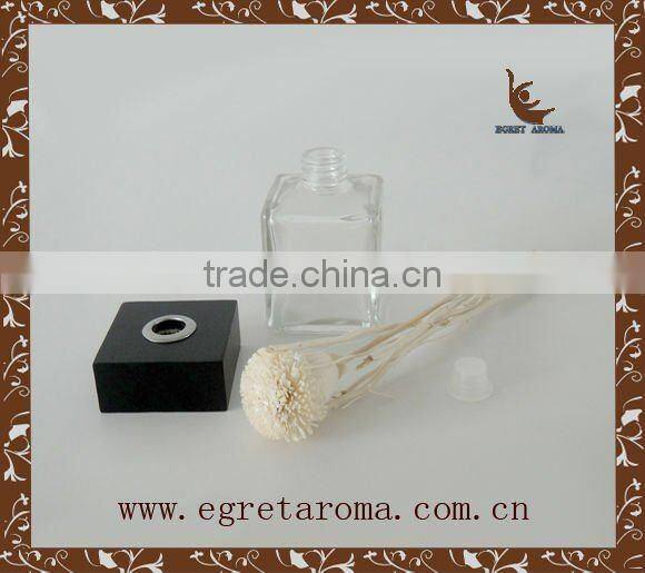 EA3-0853 gift set sola flower on square galss bottle fragrance reed diffuser with rattan sticks