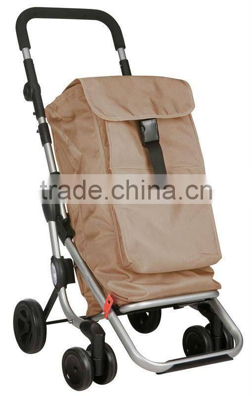 4-way adjustable handle trolley for convenient shopping