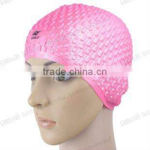 Bubble swim cap rubber swim cap bright color silicone swimming cap