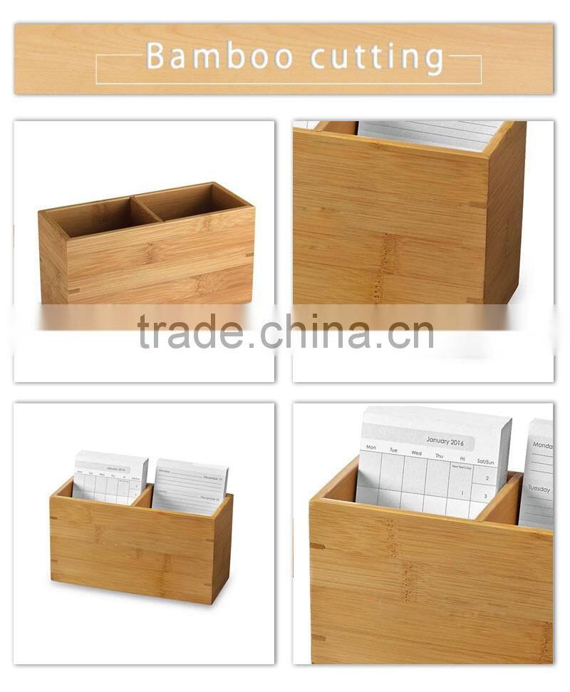 Aonong Simple Decorative Bamboo Note Holder Name Card Box