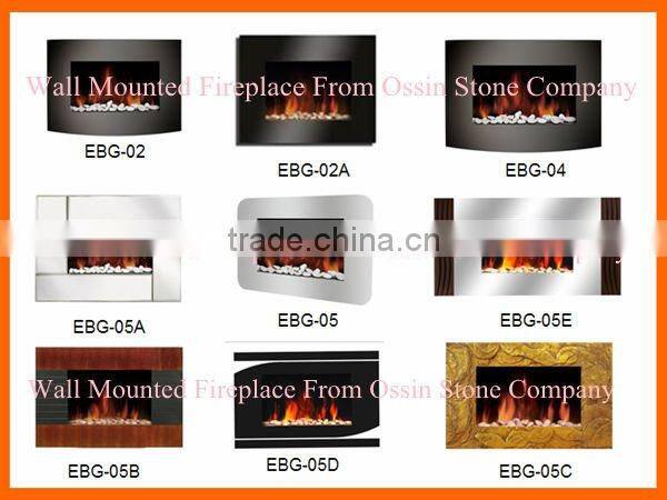 White Wall Mounted Electric Fireplace