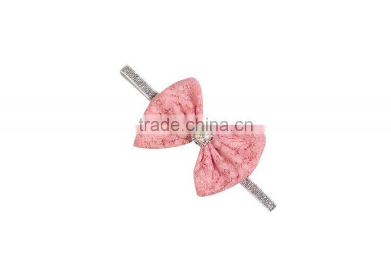 Latest design newborn baby fashion sequin headband Glitter Sequin Bow Baby Headband