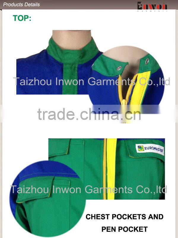Custom industrial factory safety workwear fire retardant coverall