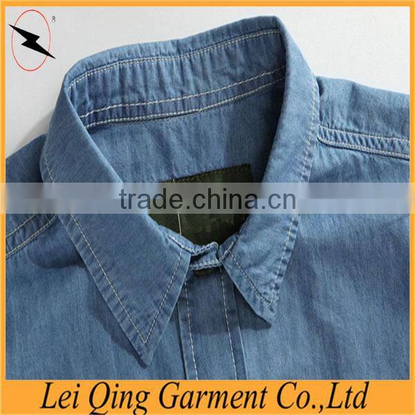 Top quality denim short sleeve custom mechanic shirts