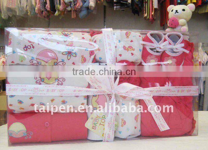 Wholesale New Style Soft Fabric Newborn Baby Clothing 100% Cotton Baby Girl Clothes Gift Set Cheap Childrens Clothing Sets