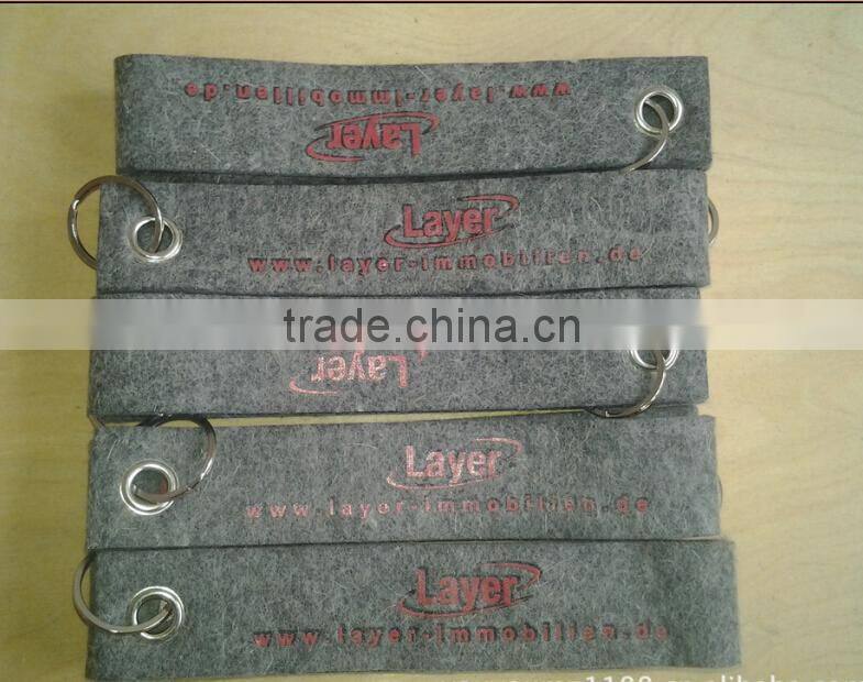 custom felt key ring