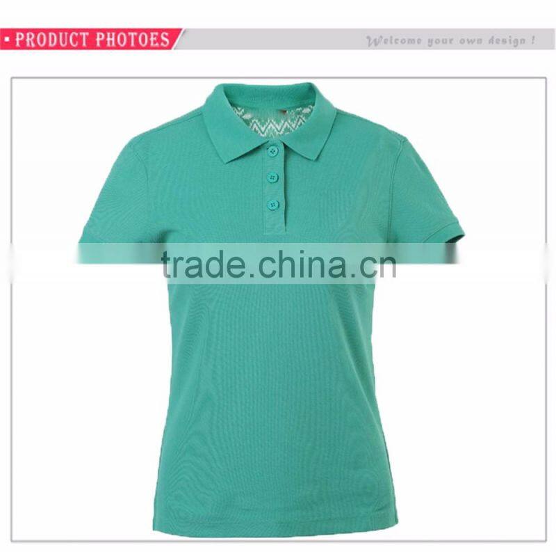 Hot Sale Custom New Design Collar Blank Plain Polo T Shirts For Women