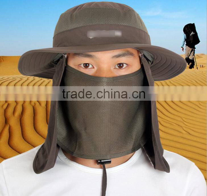 360 degree sunscreen sun hat male anti-UV outdoor hat big along the quick fisherman hat male sun hat fishing hat