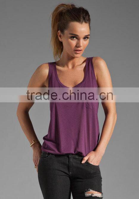 Loose Pocket Tank Top Women