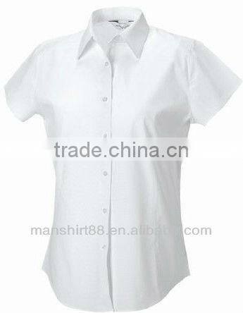 Ladies Short Sleeve Easy Care dri fit work Shirt