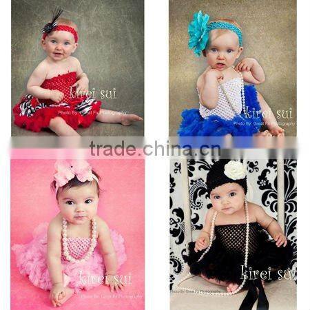 Girls Brown Crochet Tube Top Photo Prop 12M-3 Years