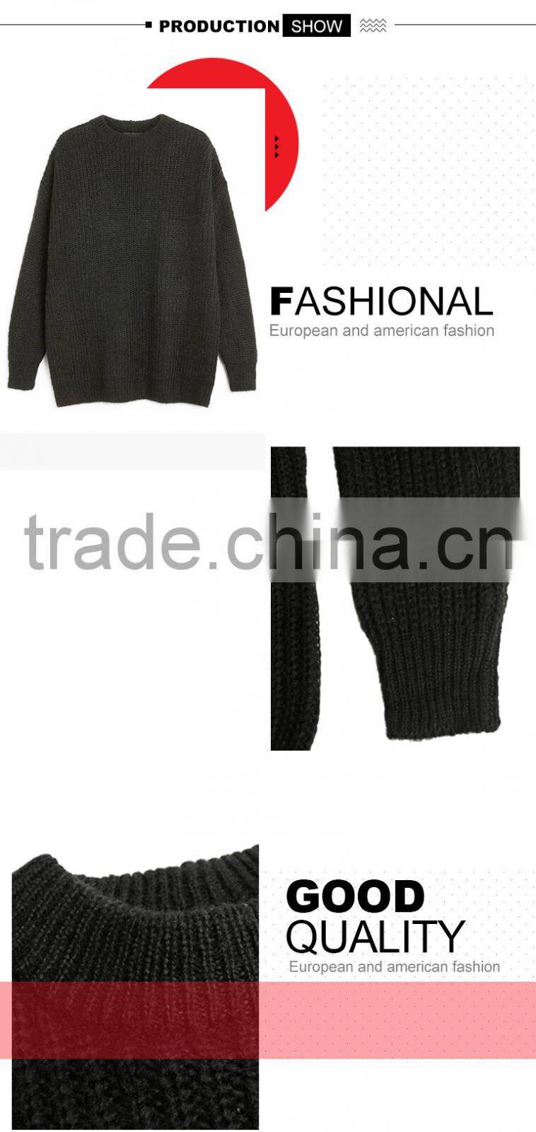 casual pure color cashmere pullover thick loose top brand sweaters for wholesale